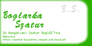 boglarka szatur business card